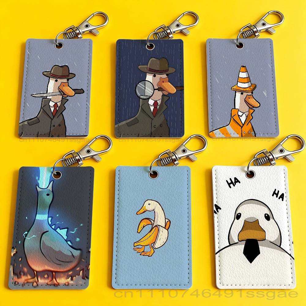 Leather Work Is - Porte-badge et porte-clés mignon en forme