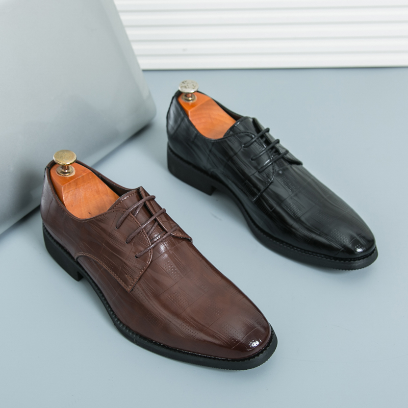 Leather Work Oxfords - Chaussures en cuir à lacets pour