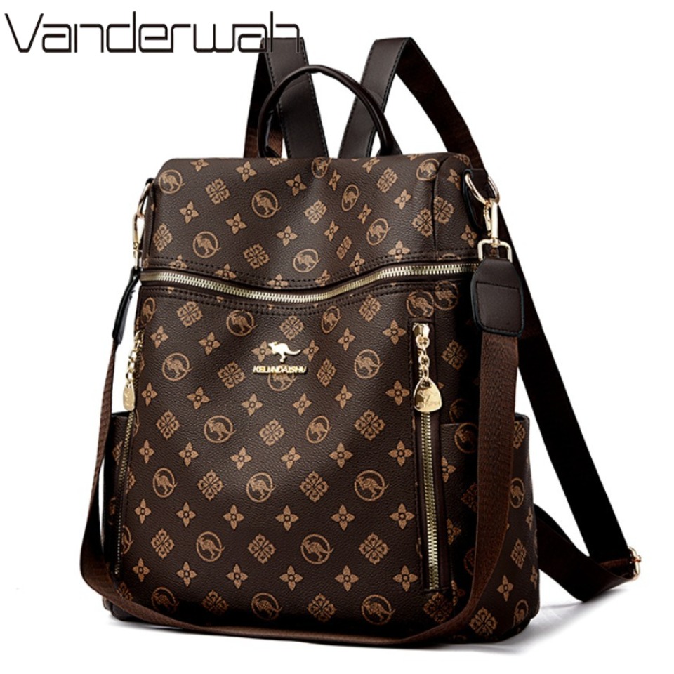 Leather Work Backpack - Véritable marque femmes en cuir souple