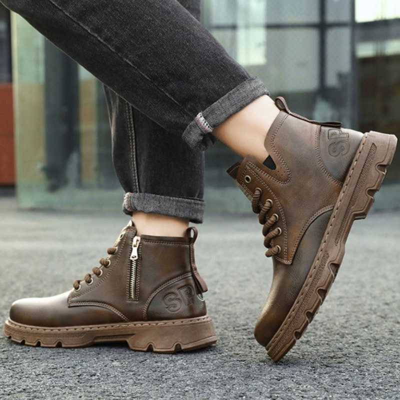 Leatherwork Boots - ​ Hommes 2025 hiver nouveauté fermeture