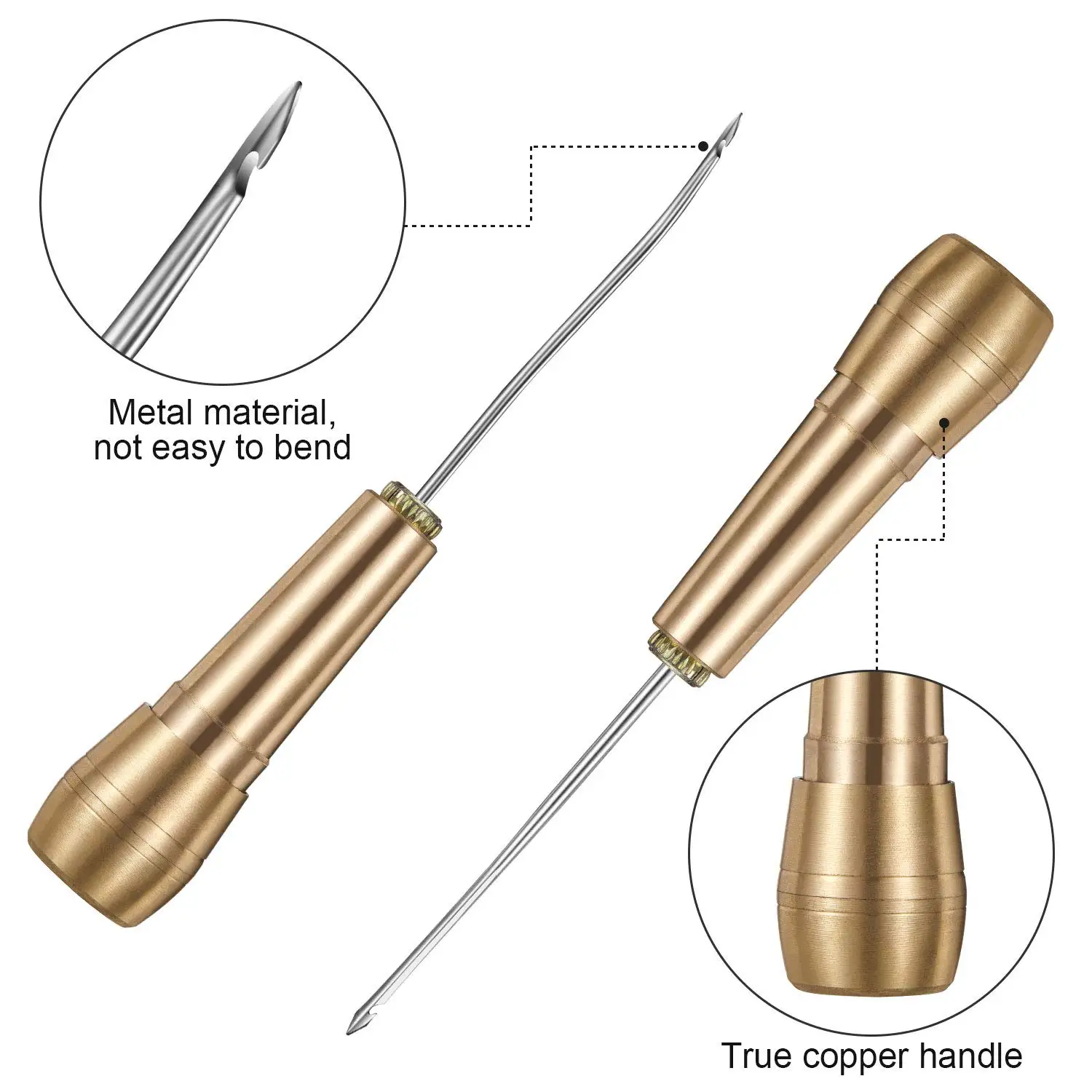 Leatherwork Awl - Kit de couture du cuir avec