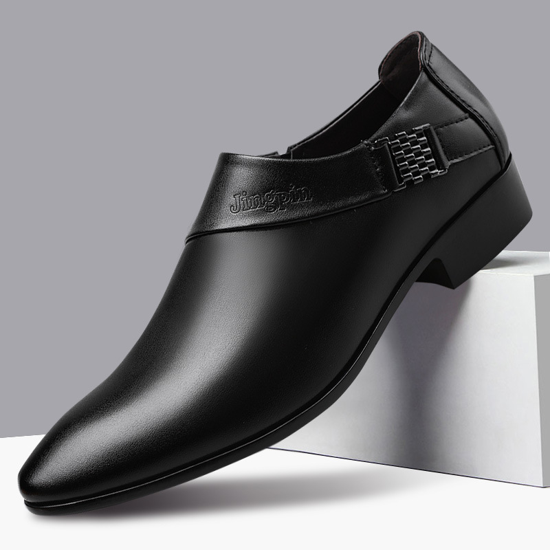 Leather Work Oxfords - Chaussures en cuir PU pour hommes,