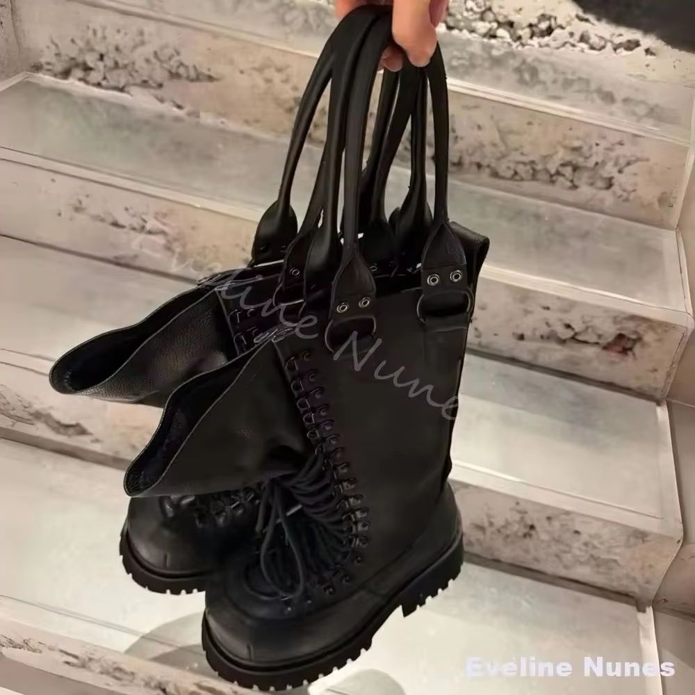 Leatherwork Boots - Bottes de moto rétro en cuir