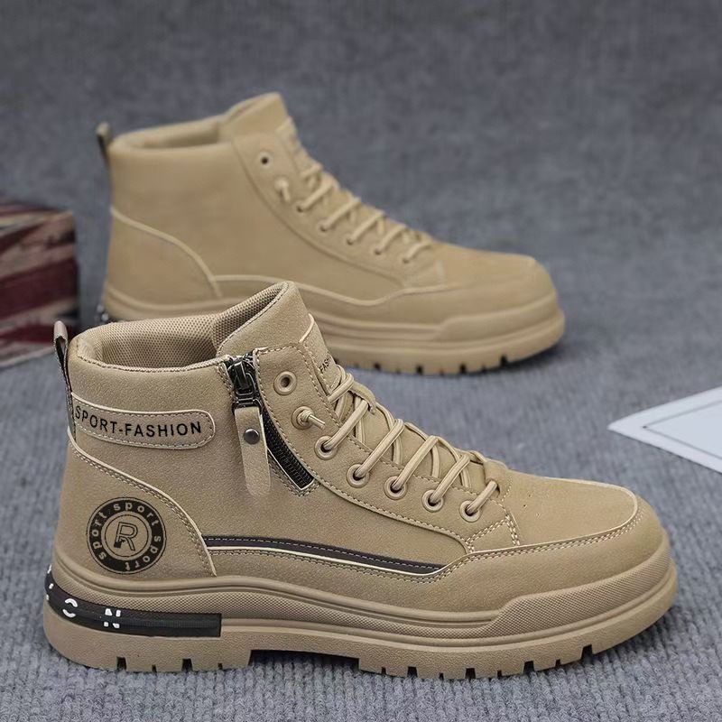 Leatherwork Boots - Hommes rétro haut bottes de travail