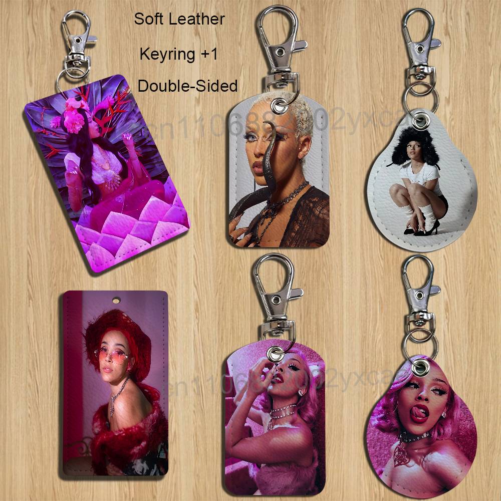 Leather Work Is - Porte-cartes Doja Cat rouge pour cartes