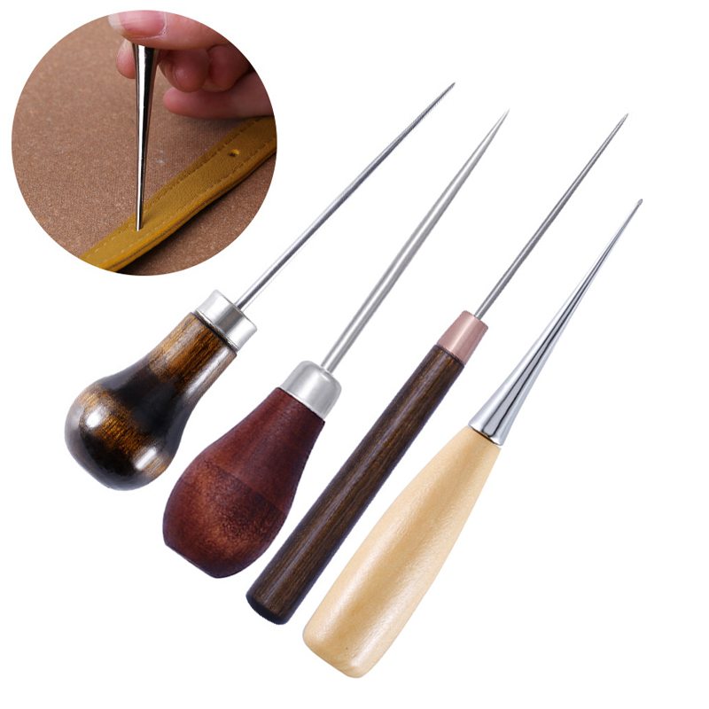 Leatherwork Awl - Poinçon professionnel Durable avec manche en