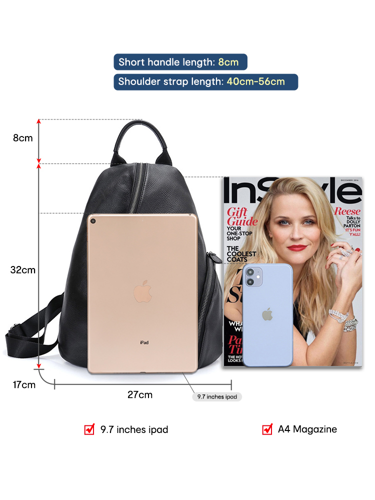 Zency-Sac à dos antivol en cui - Leather Work Backpack avis et prix