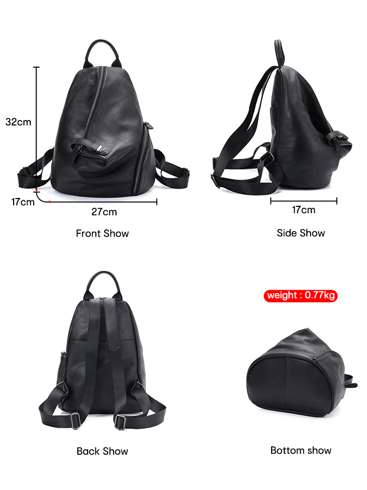 Zency-Sac à dos antivol en cui - Leather Work Backpack avis et prix