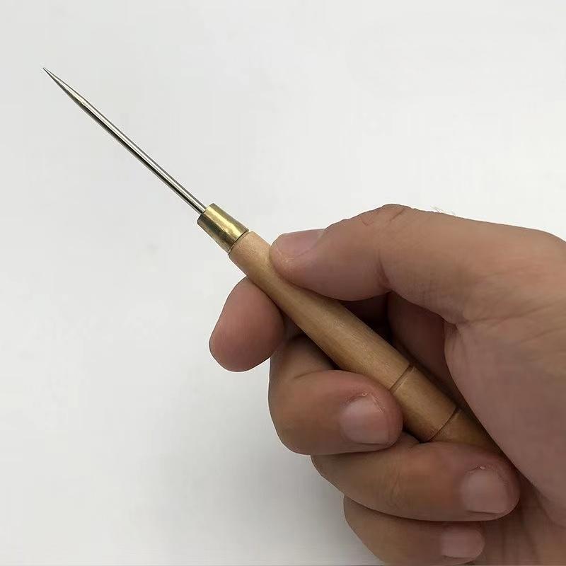 Poinçon avec manche en bois, o - Leatherwork Awl avis et prix