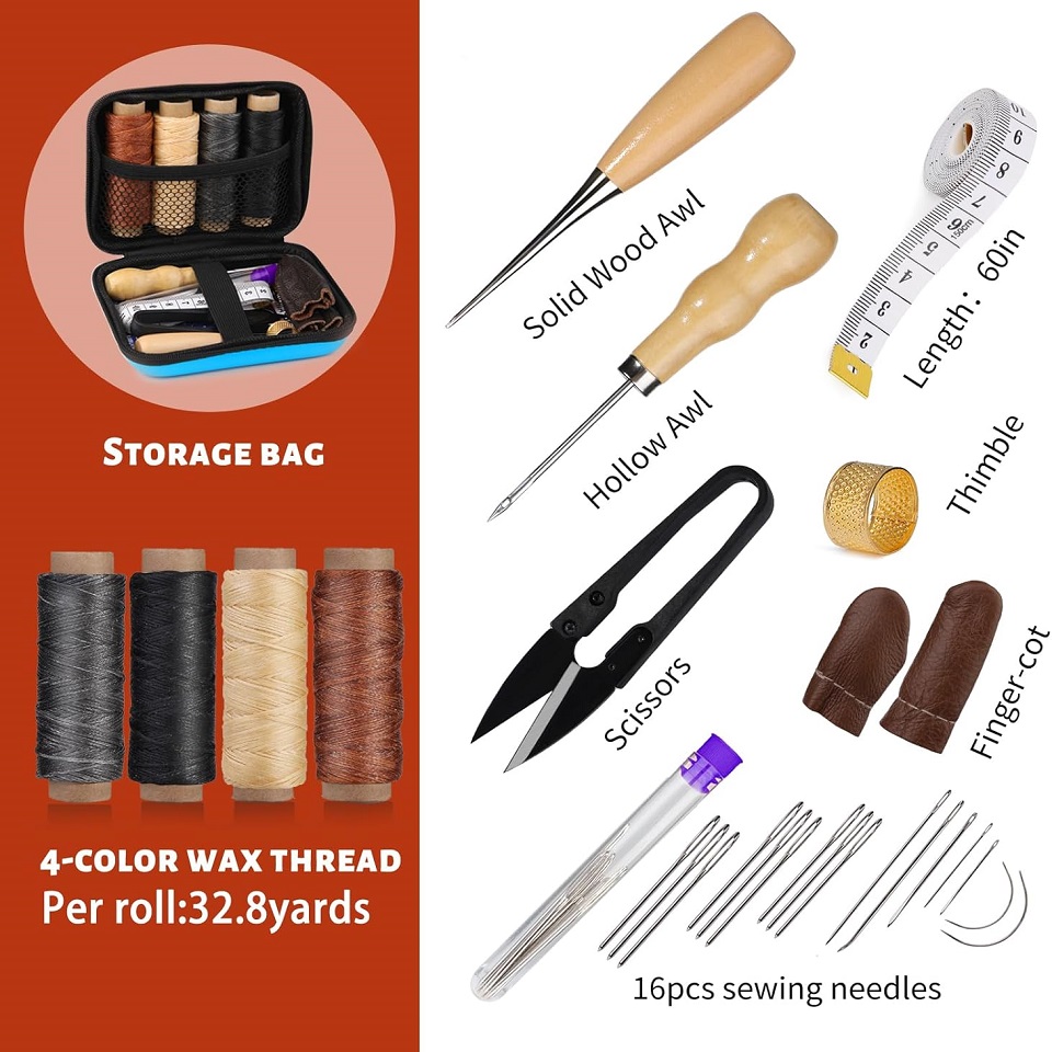 BUDDUR-Kit d'outils de couture - Leatherwork Awl avis et prix