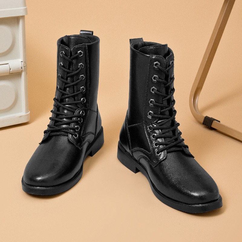 Bottes en cuir à tige haute, b - Leatherwork Boots avis et prix