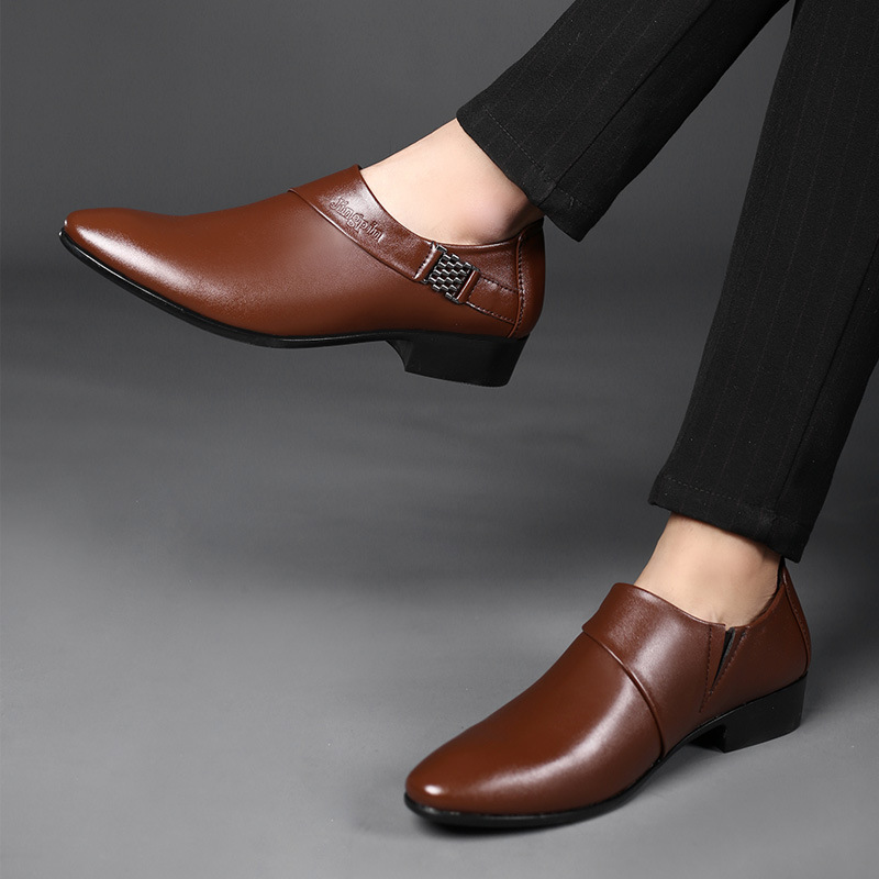 Chaussures en cuir PU pour hom - Leather Work Oxfords avis et prix