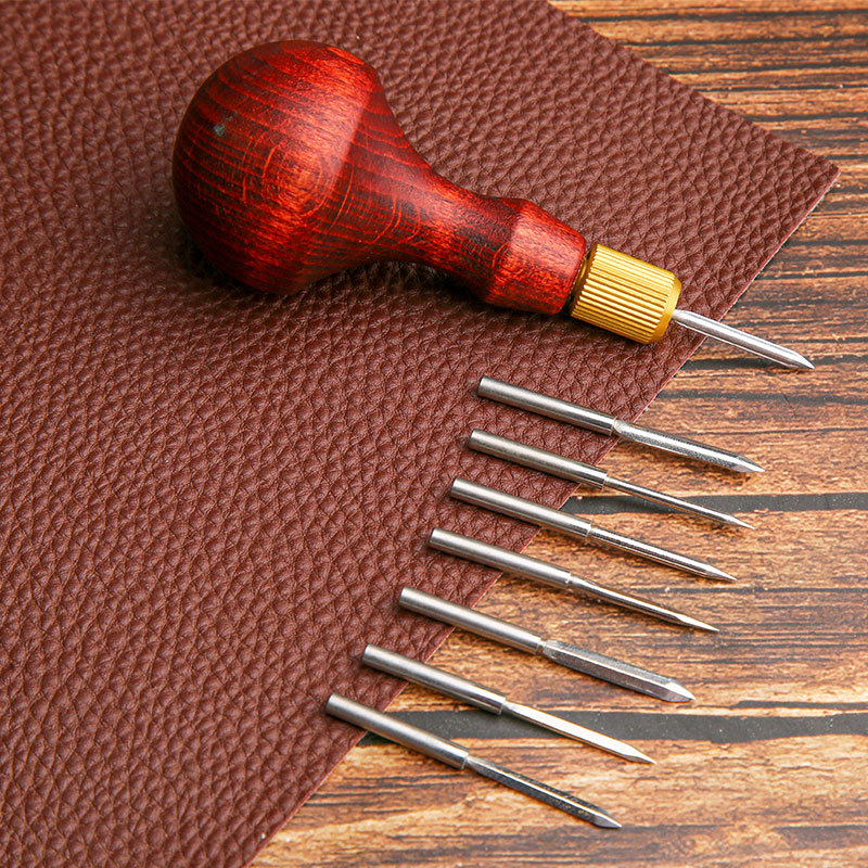 Jolie çon en cuir avec manche  - Leatherwork Awl avis et prix