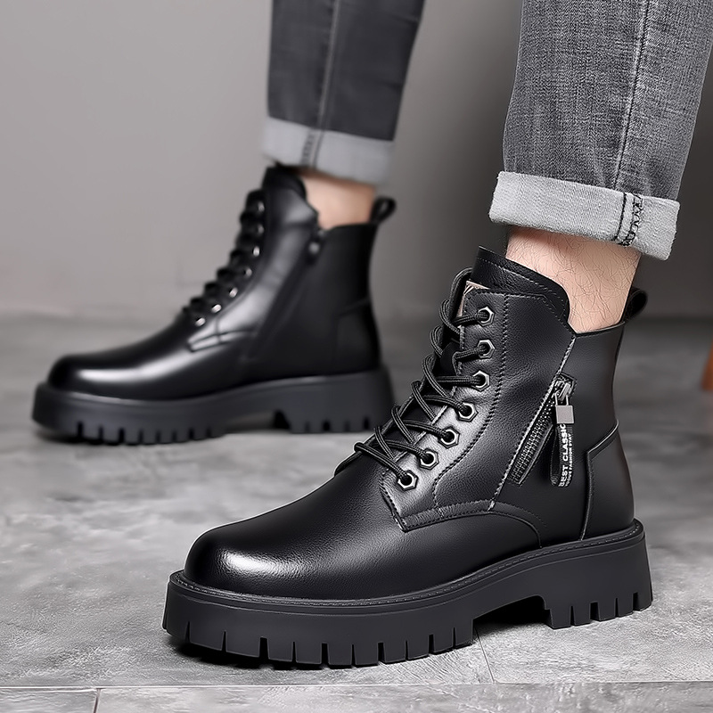 Hommes classiques en cuir véri - Leatherwork Boots avis et prix