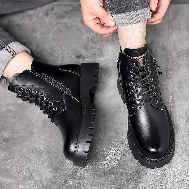 Hommes classiques en cuir véri - Leatherwork Boots avis et prix