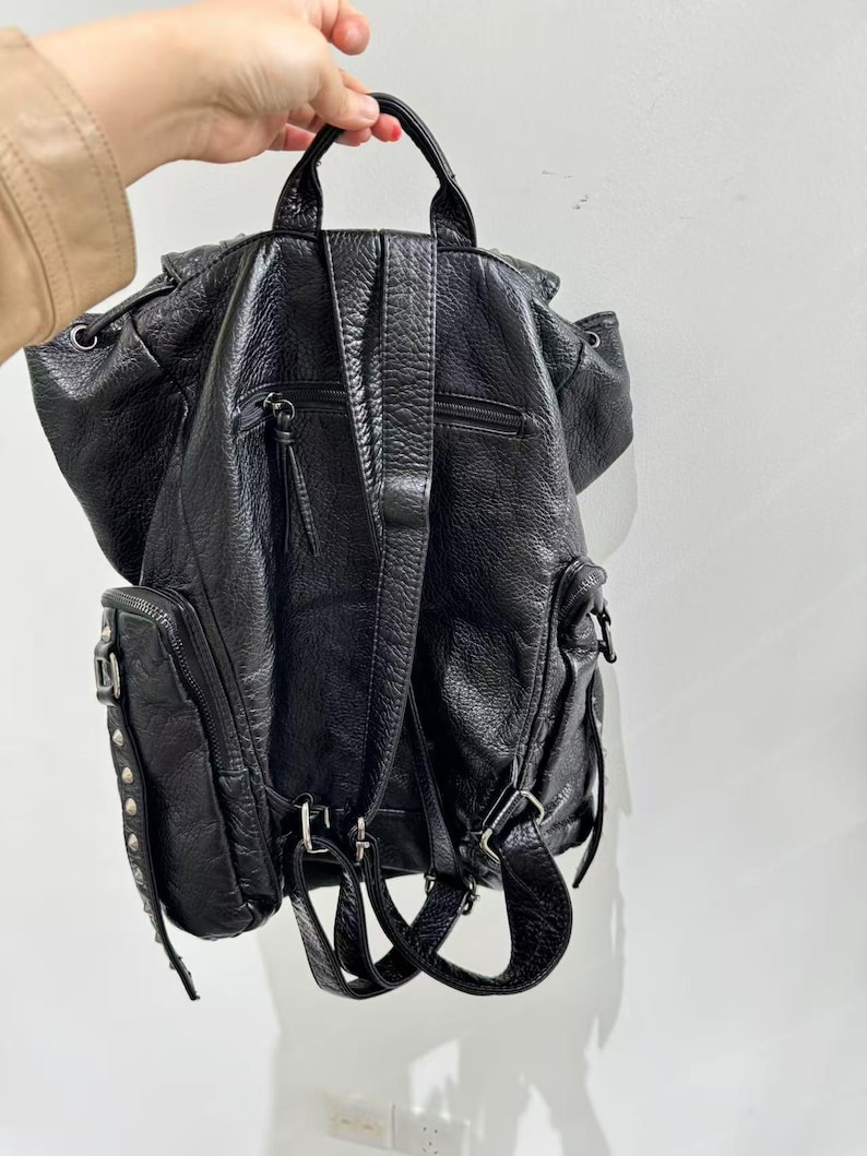 Sac à bandoulière gothique Pun - Leather Work Backpack avis et prix