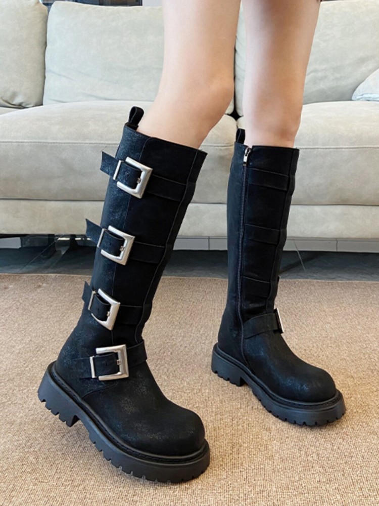 Bottes hautes multi-boucles po - Leatherwork Boots avis et prix