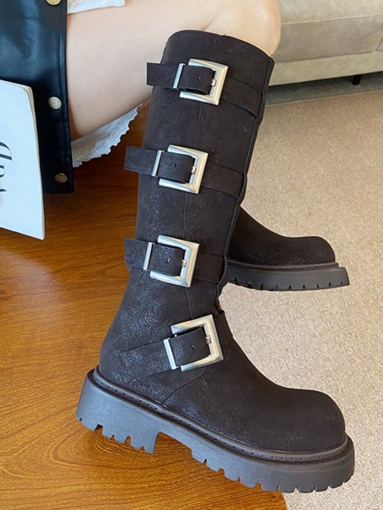 Bottes hautes multi-boucles po - Leatherwork Boots avis et prix