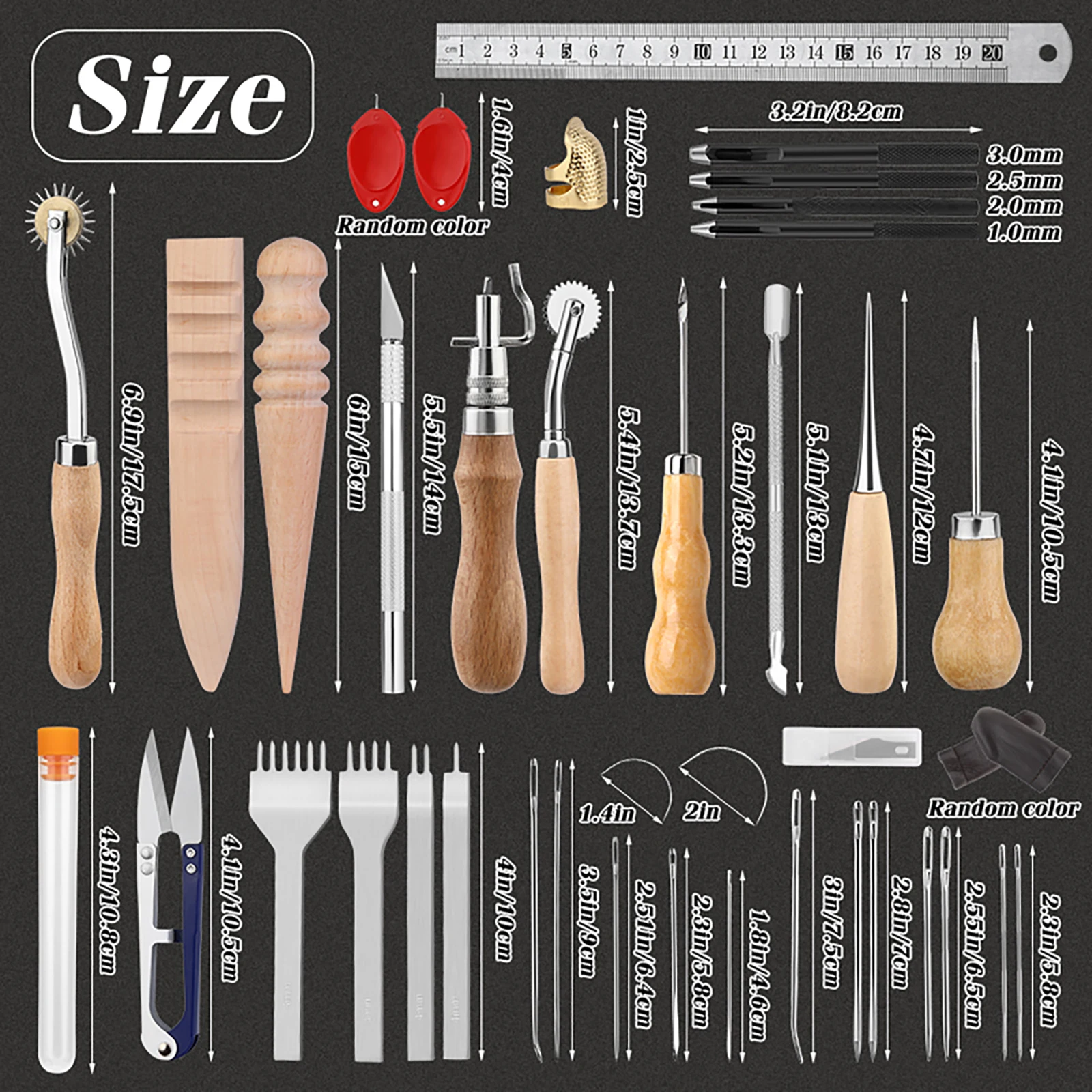 Kit de couture en cuir orange, - Leatherwork Awl avis et prix